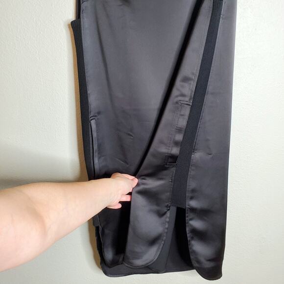 T Alexander Wang Satin Cocktail Dress Black Size 2 Minimalist Modern Artsy Chic - Picture 7 of 13